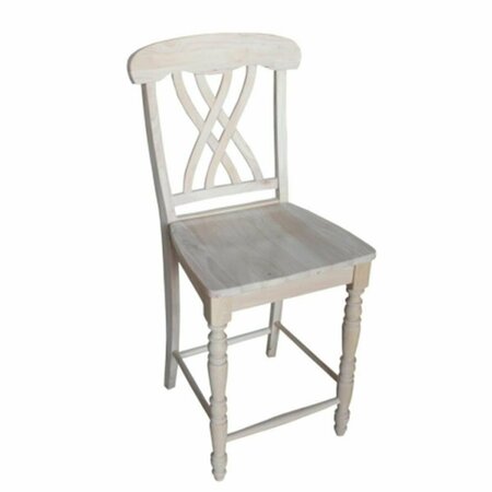 WHOLE-IN-ONE Lattice Counterheight Stool - 24 SH Unfiinished WH483193